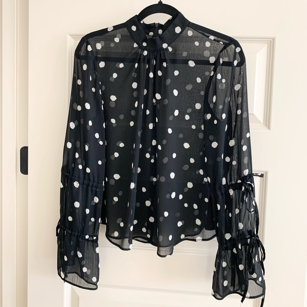 TopShop Womens Polka Dot Blouse
